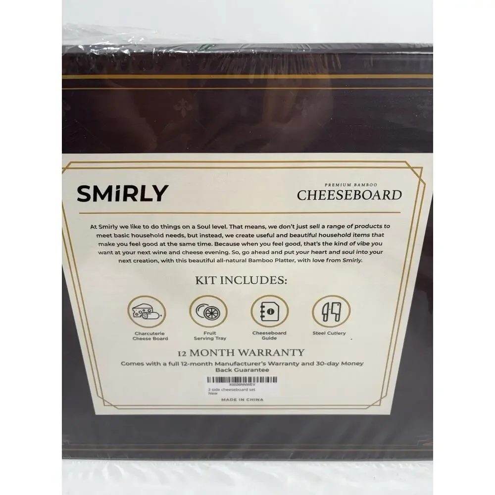 SMIRLY‎ Bamboo Charcuterie Platter & Cheeseboard Platter 15